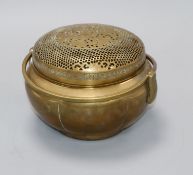 A 19th century Chinese bronze hand warmer