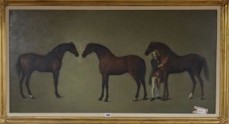 After George Stubbs (1724-1806), 'Whistlejacket and Two Other Stallions with Simon Cobb The