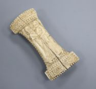 A 19th century marine ivory Persian dagger handle