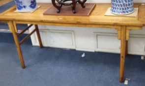 A Chinese elm altar or painting table W.190cm