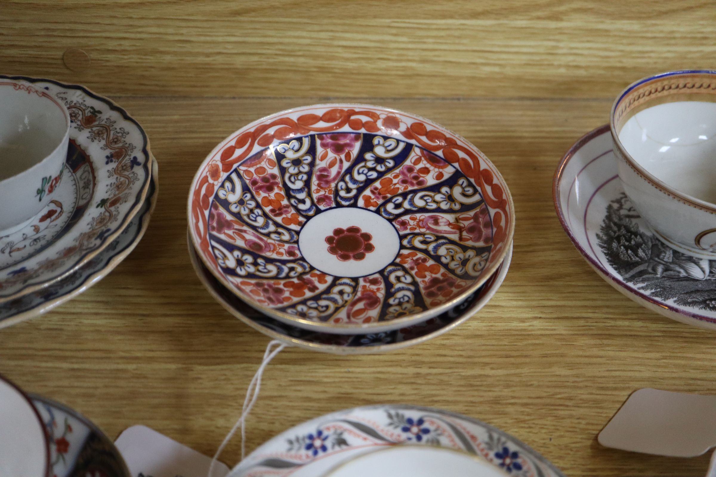 A collection of miscellaneous English and Chinese porcelain tea bowls, saucers, coffee cans and - Image 5 of 10