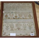 A 19th century sampler, dated 1800