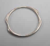 A Georg Jensen silver bangle, design no. 155.