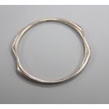 A Georg Jensen silver bangle, design no. 155.