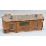 An early 20th century 'o' gauge wood engine shed 'Wight's Coal Tar'