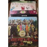 10 Beatles and related LPs to include Sgt Peppers Let it Be etc