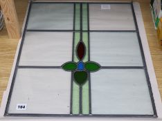 A stained glass panel 58 x 46cm