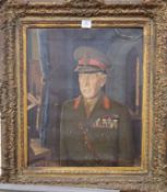 Paul Fitzgerald (1922-2017), oil on canvas, Portrait of a officer, 60 x 50cm