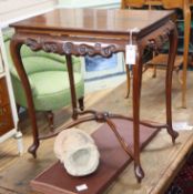 A Chinese hardwood occasional table W.62cm