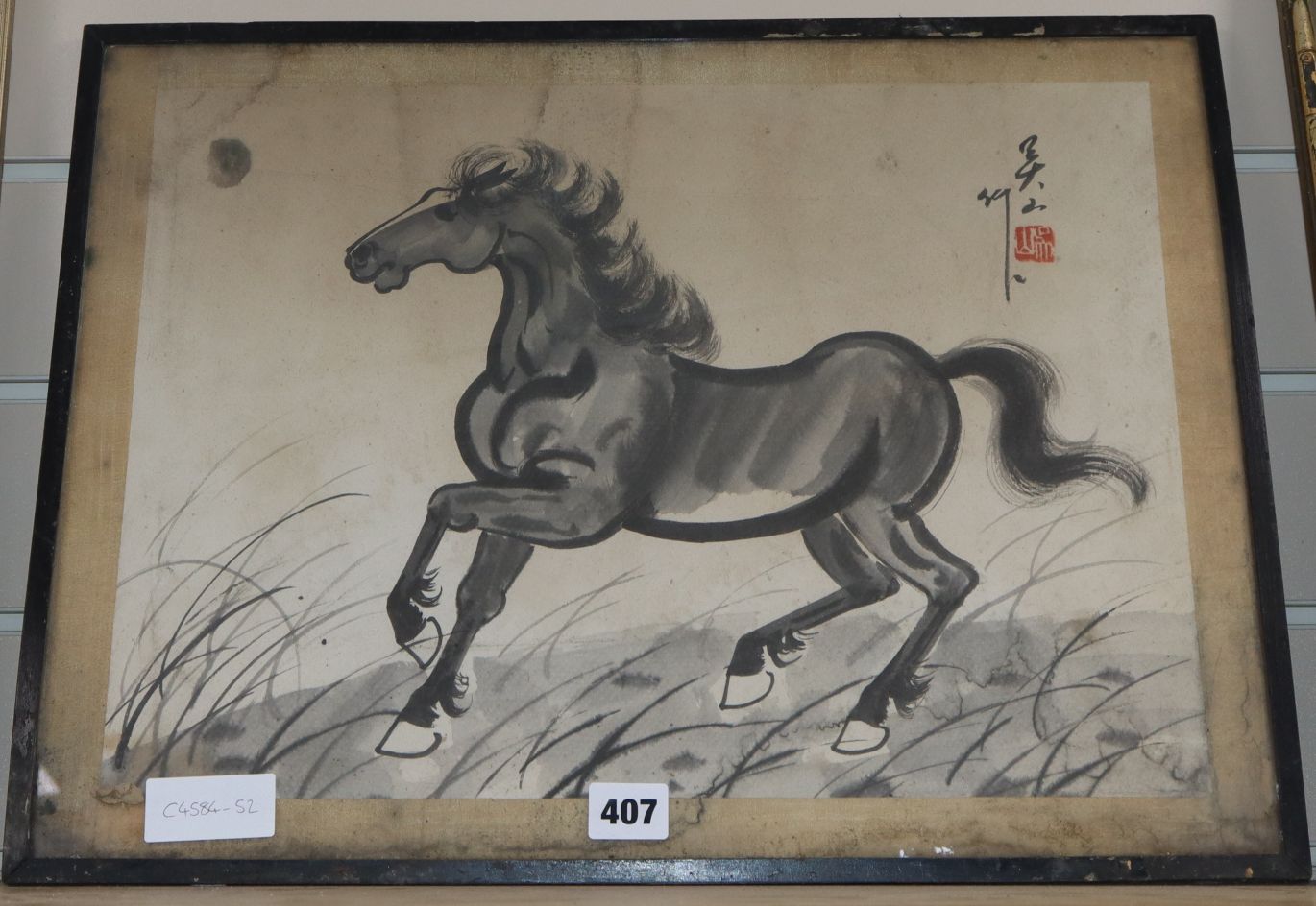 After Xu Beihong, inkwork study of a horse, 32 x 44cm