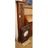 A 19th century French carved oak longcase clock H.220cm