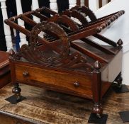 A Regency rosewood canterbury W.52cm