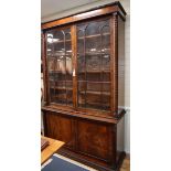 A William IV mahogany library bookcase W.148cm