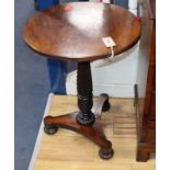 A Victorian and later rosewood and mahogany circular occasional table Diameter 48cm