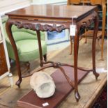 A Chinese hardwood occasional table W.62cm