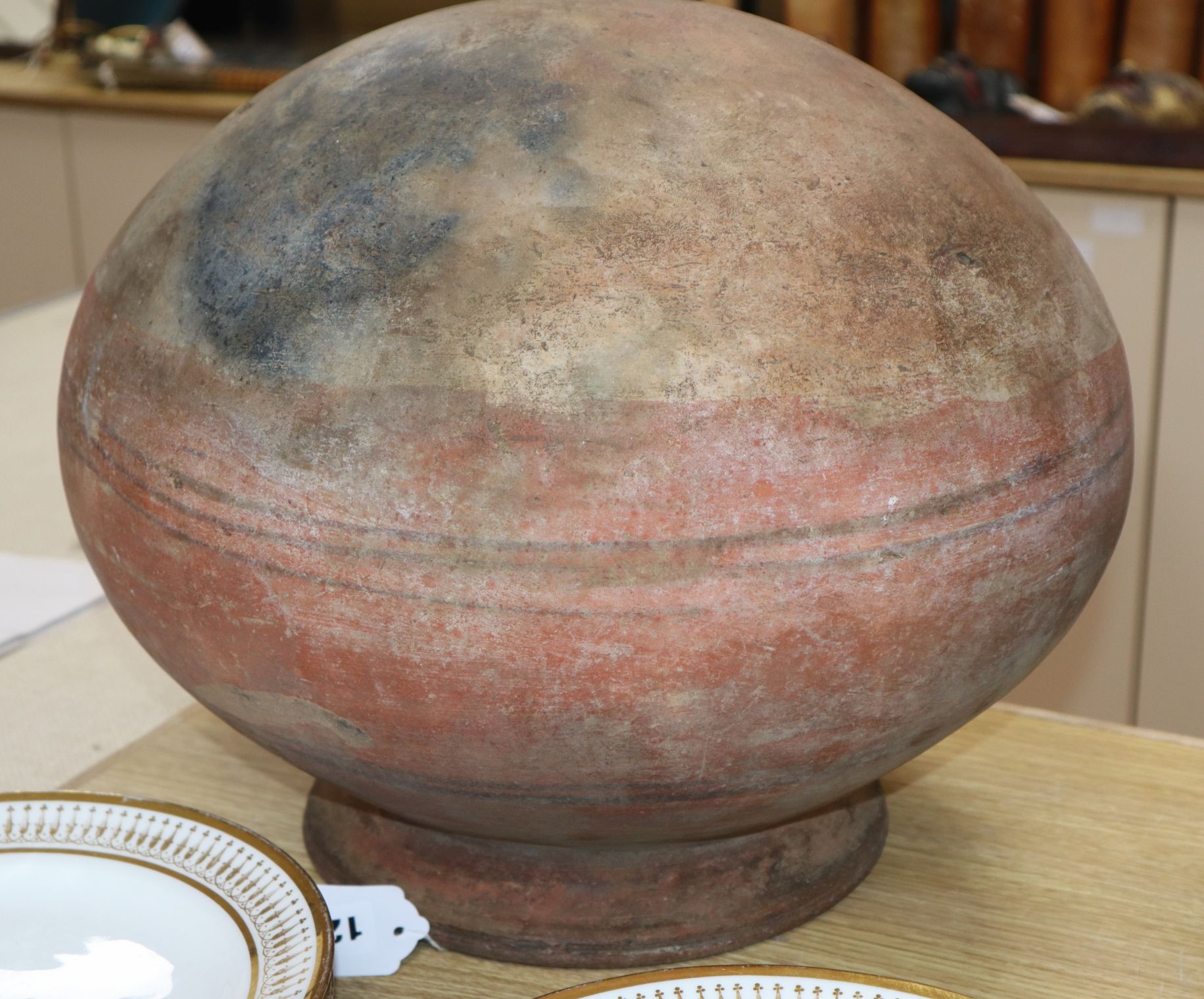A large pre-Columbian pottery jar