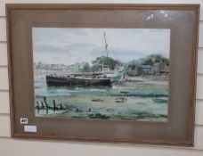 A. Nikolsky, watercolour, Langstone, dated 1962, 36 x 53cm