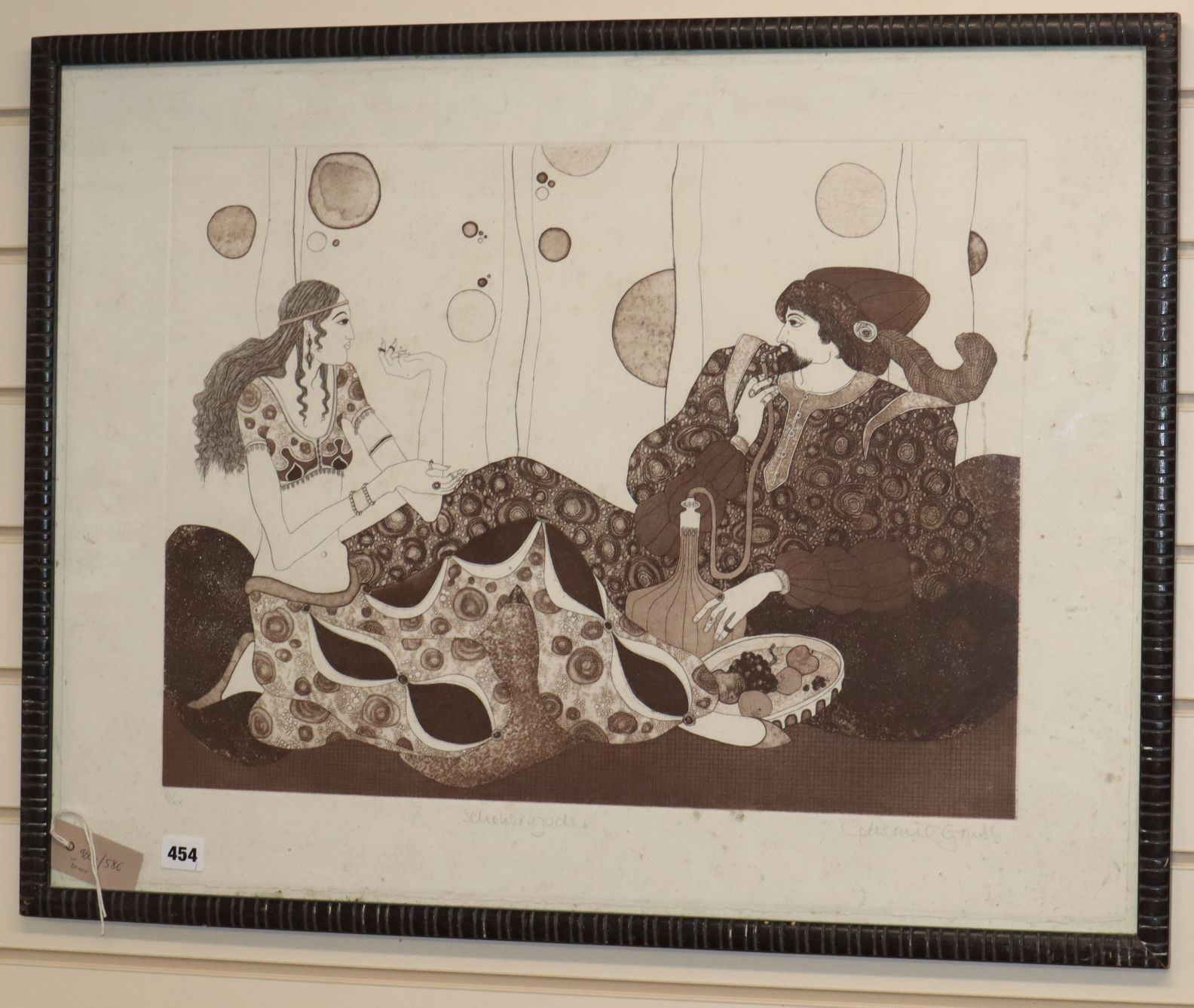 Catherine Grubb, aquatint, 'Scheherazade', signed in pencil, 5/20, overall 58 x 74cm