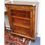 A late Victorian walnut pier cabinet W.78cm