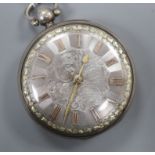 A George III silver open face key-wind pocket watch by Debois & Wheeler, London