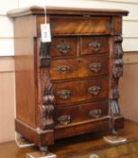 A Victorian mahogany miniature chest W.50cm