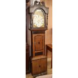 An early 19th century North Country oak longcase clock H.217cm