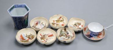 A group of Japanese miniature ceramics