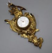 An ormolu cartouche-shaped cartel timepiece, the movement by Jos. Bannister, London, no. 54767,