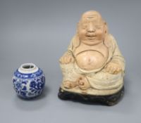A Chinese Buddha vase