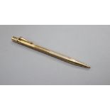 A late 1930's engine turned 9ct. gold pencil by Sampson Mordan & Co.