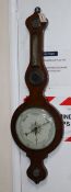 A Victorian mahogany wheel barometer H.102cm