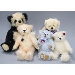 Five limited edition Deans bears, boxed