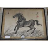 After Xu Beihong, inkwork study of a horse, 32 x 44cm