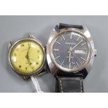Two gentleman's wrist watches including Caravelle automatic.