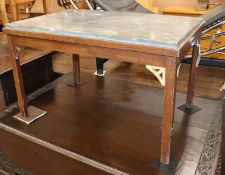 A Georgian style marble top coffee table W.72cm