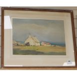 William Eggington, watercolour, A sunny day, Iona Croft, signed, Fine Art Society label verso, 35