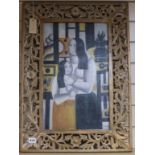 After Fernand Leger, oil on canvas laid on board, Mother and child, bears signature, 50 x 30cm