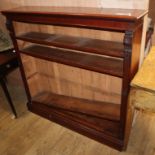 A Victorian mahogany open fronted bookcase W.122cm
