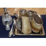 Twelve silver and tortoiseshell dressing table items, including Horton & Allday, Birmingham, 1922/