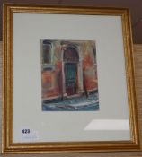 David Lloyd Smith, oil on board, Venetian doorway, signed and dated '94, 22 x 17cm