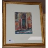 David Lloyd Smith, oil on board, Venetian doorway, signed and dated '94, 22 x 17cm