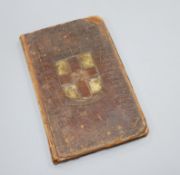 An 18th century leather binding - embossed Sir Fletcher Norton Treasurer MDCLXIII Middle Temple