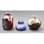 Two Royal Doulton Archives Burslem Art Ware vases, limited editions of 250 and a Royal 'blue