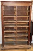 A 19th century French oak filing cabinet W.92cm