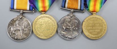 Two pairs of WWI medals