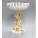 A Continental porcelain figural centrepiece height 32cm