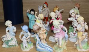 A set of twelve Royal Worcester figures of the seasons by Freda Doughty