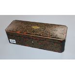 A French boullework glove box 28.5 x 8cm