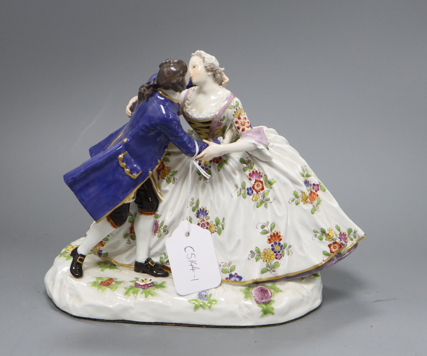 After Kandler. A Meissen group of a dancing couple height 21cm
