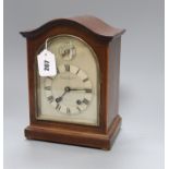 A Camerer Cuss & Co mahogany mantel clock, with musical chime height 27cm